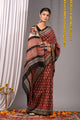 Jaipuri Block Print Chanderi Silk Saree