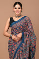 Printed Pure Cotton Mulmul Saree With Blouse