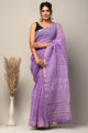 Exclusive Hand Block Printed Kota Doria Saree