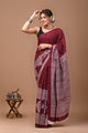 Printed Pure Cotton Mulmul Saree With Blouse