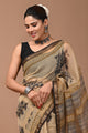 Crafts Moda Exclusive Block Printed Kota Doria Saree With Blouse