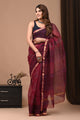 Crafts Moda Exclusive Hand Block Printed Kota Doria Saree With Blouse