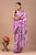 Block Printed Cotton linen Saree With Unstiched Blouse