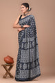 Printed Pure Cotton Mulmul Saree With Blouse