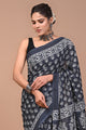 Printed Pure Cotton Mulmul Saree With Blouse