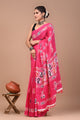 Printed Pure Cotton Mulmul Saree With Blouse