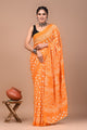 Printed Pure Cotton Mulmul Saree With Blouse