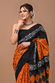 Jaipuri Printed Pure Cotton Mulmul Saree With Blouse