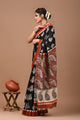 Jaipuri Printed Pure Cotton Mulmul Saree With Blouse