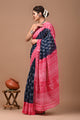 Jaipuri Printed Pure Cotton Mulmul Saree With Blouse