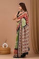 Crafts Moda Beautiful Block Printed Assam Silk Saree