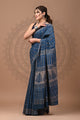 Indian Block Printed Cotton Saree With Blouse