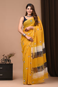 Crafts Moda Shibori Tie & Dye Kota Doria Saree With Blouse