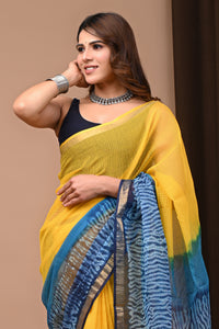 Crafts Moda Shibori Tie & Dye Kota Doria Saree With Blouse