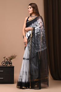 Crafts Moda Shibori Tie & Dye Kota Doria Saree With Blouse