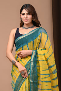 Crafts Moda Shibori Tie & Dye Kota Doria Saree With Blouse