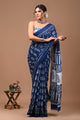 Printed Pure Cotton Mulmul Saree With Blouse