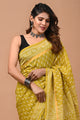 Traditional Indian Block Printed Assam Silk Saree With Blouse