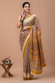 Printed Pure Cotton Mulmul Saree With Blouse