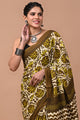 Printed Pure Cotton Mulmul Saree With Blouse