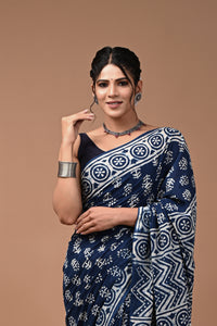 Hand Block Printed Pure Cotton Saree