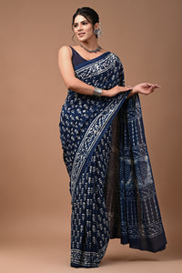Hand Block Printed Pure Cotton Saree