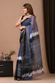 Crafts Moda Exclusive Block Printed Kota Doria Saree With Blouse