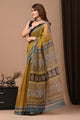 Crafts Moda Exclusive Block Printed Kota Doria Saree With Blouse