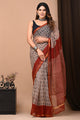 Exclusive Hand Block Printed Kota Doria Saree