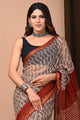 Exclusive Hand Block Printed Kota Doria Saree