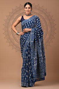 Hand Block Printed Pure Cotton Saree