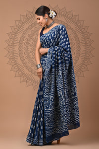 Hand Block Printed Pure Cotton Saree