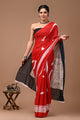 Printed Pure Cotton Mulmul Saree With Blouse