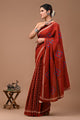 Printed Pure Cotton Mulmul Saree With Blouse