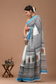 Printed Pure Cotton Mulmul Saree With Blouse