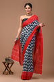 Printed Pure Cotton Mulmul Saree With Blouse