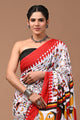 Printed Pure Cotton Mulmul Saree With Blouse