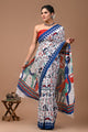 Printed Pure Cotton Mulmul Saree With Blouse