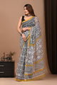 Crafts Moda Exclusive Block Printed Kota Doria Saree With Blouse