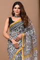 Crafts Moda Exclusive Block Printed Kota Doria Saree With Blouse