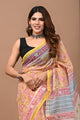 Crafts Moda Exclusive Block Printed Kota Doria Saree With Blouse