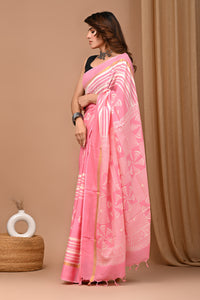 Crafts Moda Beautiful Block Printed Assam Silk Saree
