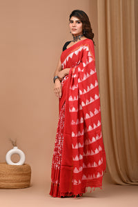 Crafts Moda Beautiful Block Printed Assam Silk Saree