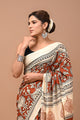 Printed Pure Cotton Mulmul Saree With Blouse