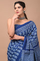 Printed Pure Cotton Mulmul Saree With Blouse