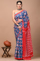 Printed Pure Cotton Mulmul Saree With Blouse