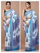 Printed Pure Cotton Mulmul Saree With Blouse