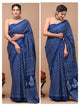 Printed Pure Cotton Mulmul Saree With Blouse