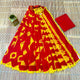 Printed Pure Cotton Mulmul Saree With PomPom Lace