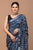 Block Printed Cotton linen Saree With Unstiched Blouse